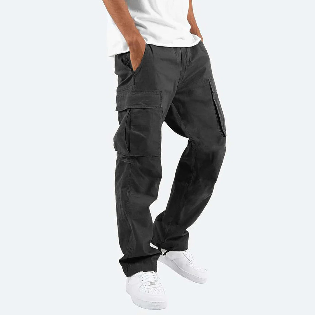 Men's Cargo Trousers – Loose Fit – Multi-Pocket – Outdoor & Fitness – Multiple Colours