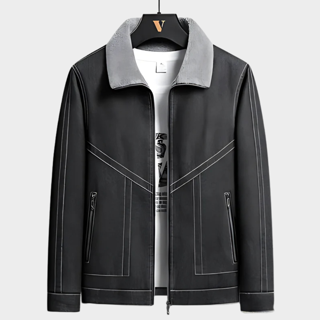 Men’s Denim Jacket – Fur Collar – Warm & Stylish – Solid Color – Casual Outerwear – Multiple Colours