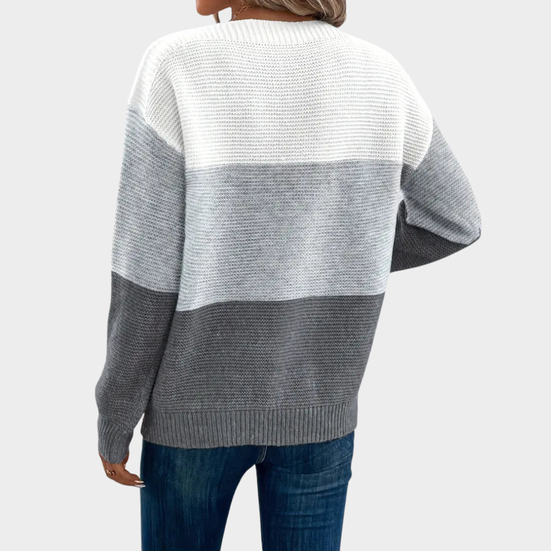 Women's Patchwork Knitted Sweater – Loose Fit – Soft & Warm – Thickened Casual Jumper – Stylish & Comfortable – Multiple Colours