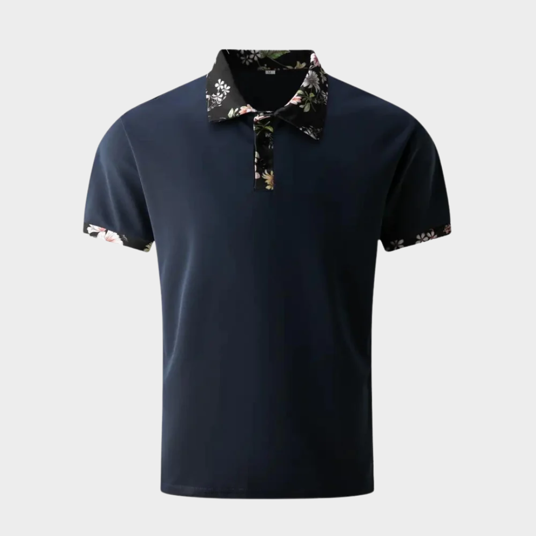 Men’s Short Sleeve Polo Shirt – Solid Colour Classic Pullover with Mosaic Design – Breathable and Comfortable Fit – Multiple Colours