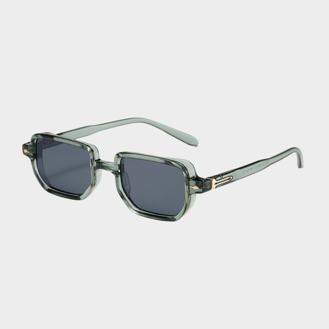 Retro Rectangular Rivets Men Punk Gradient Sunglasses - UV400 Shades in Multiple Colors
