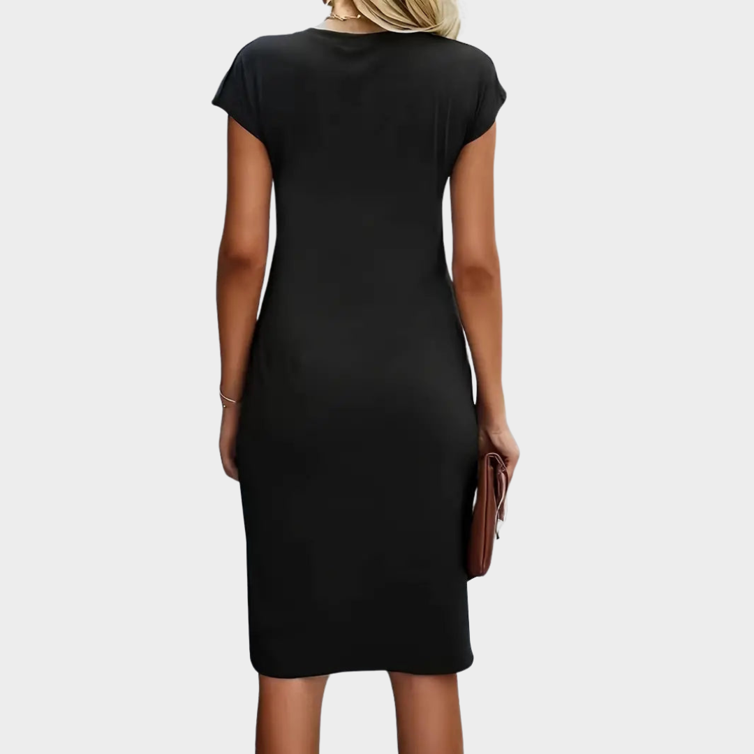 Women's Elegant Scoop Neck Dress – Classic Fit – Timeless & Versatile – Soft & Comfortable Fabric – Multiple Colours