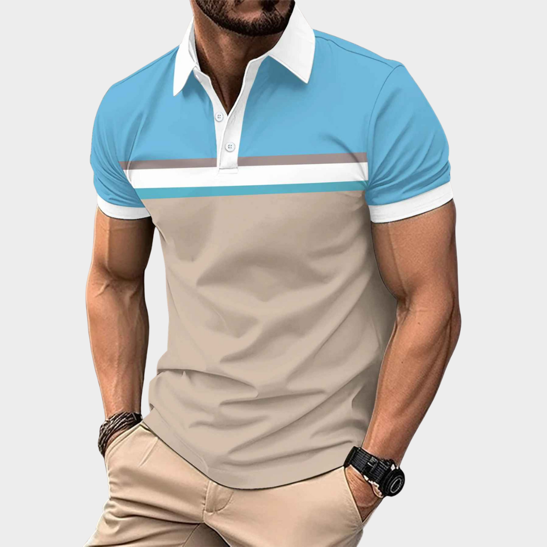 Men's Polo Shirt – Short Sleeve – Breathable Cotton Blend – Business Casual Fit – Multiple Colours