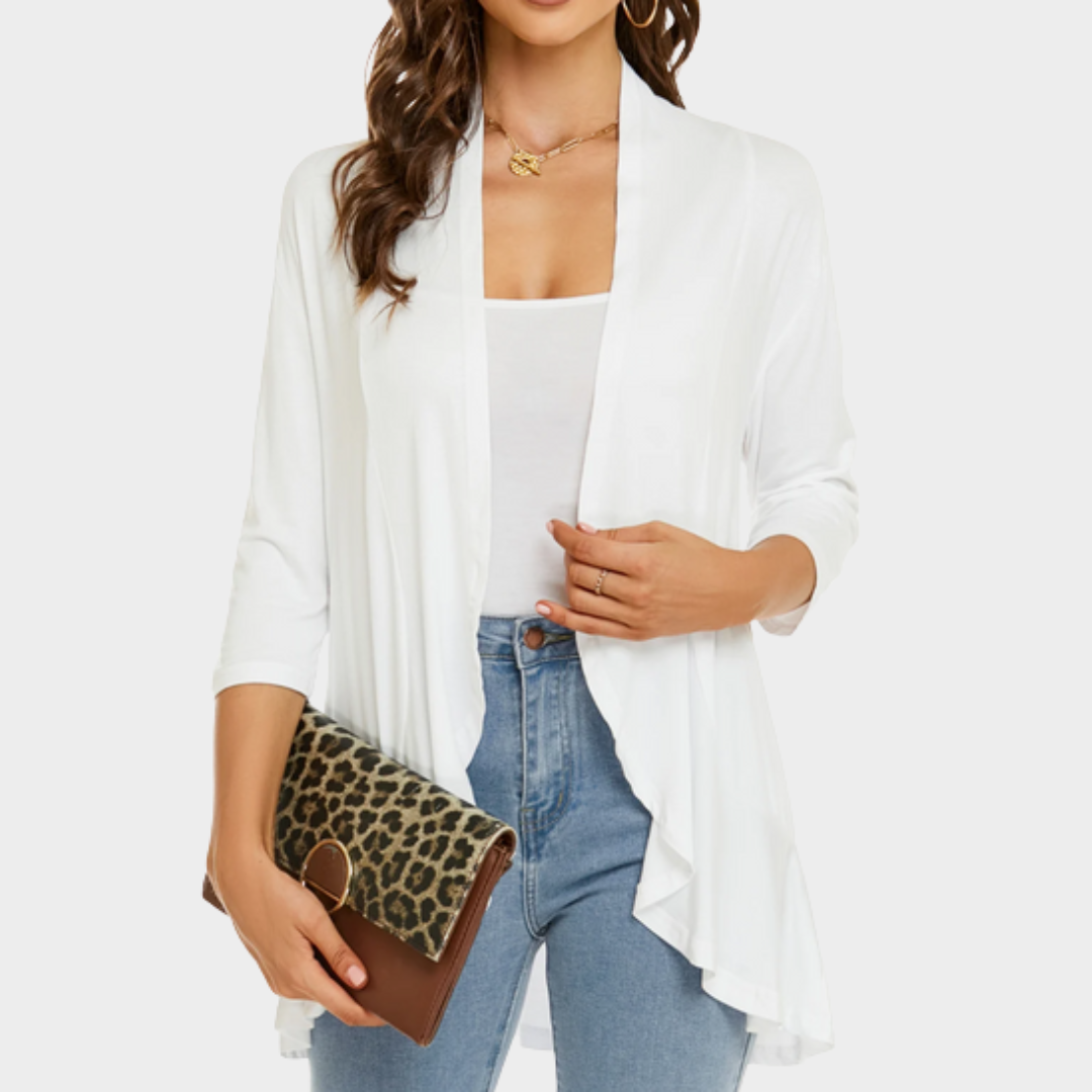 Women's Lightweight Blazer Jacket – Half Sleeve – Casual Cardigan Windbreaker – Multiple Colours
