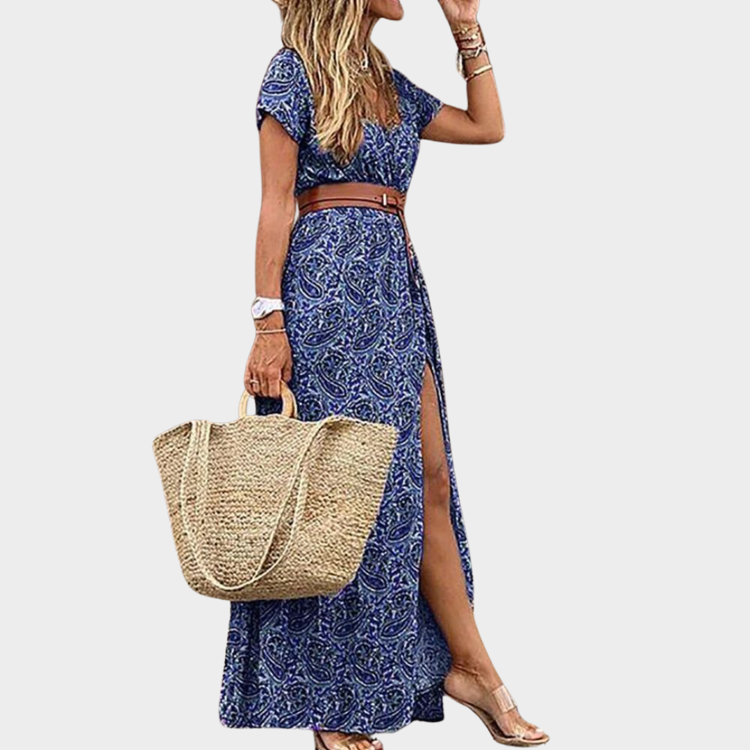 Women’s Maxi Dress – Bohemian Style – Floral Print – Sleeveless & Flowy – Multiple Colours