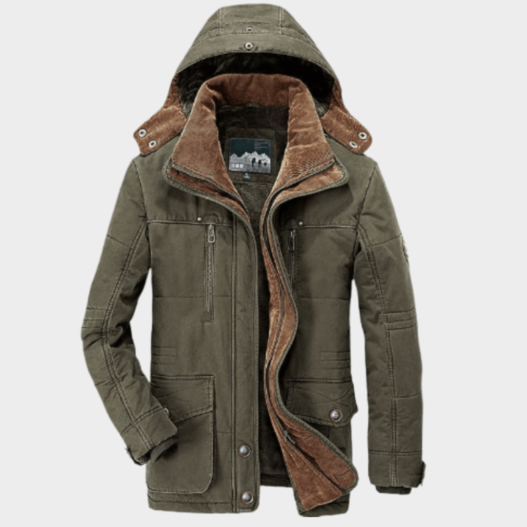Men's Long Cashmere Parka – Thickened Warm Jacket – High-Quality – Windproof & Insulated – Multiple Colours