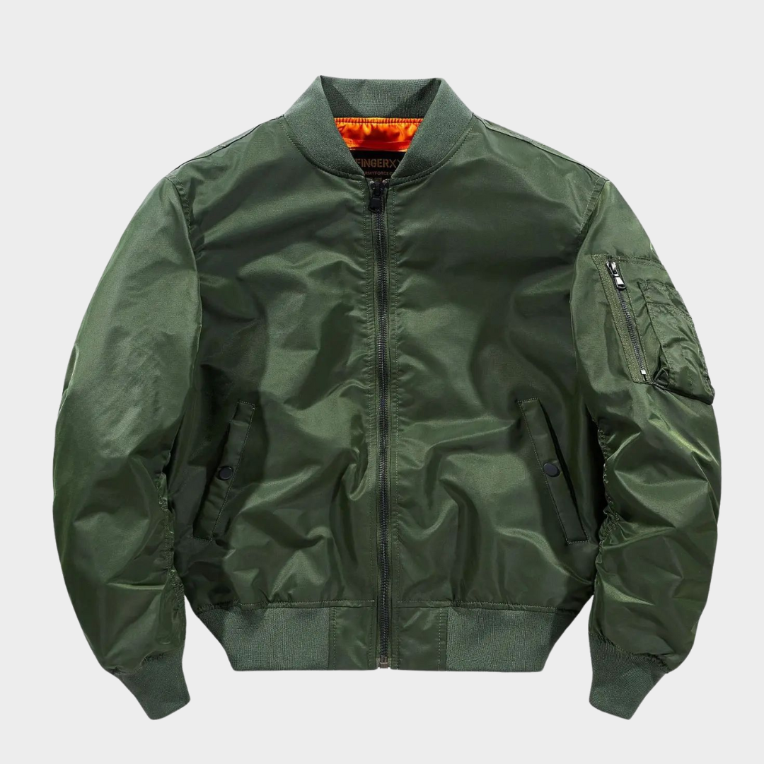 Men’s Bomber Jacket – Tactical Air Force MA-1 – Zip-Up – Windproof – Soft Lining – Multiple Colours