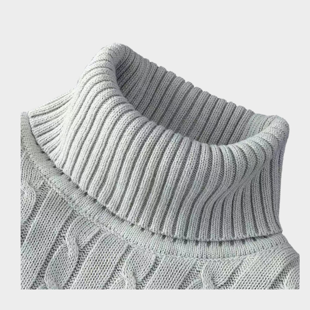 Men’s Turtleneck Sweater – Warm Cashmere Pullover, White, Black, Beige, and More