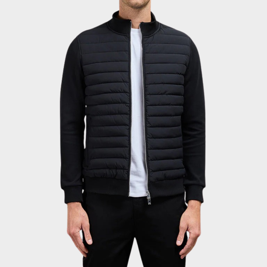 Men’s Lightweight Quilted Jacket – Regular Fit Breathable Stand Collar – Polyester Blend – Multiple Colours