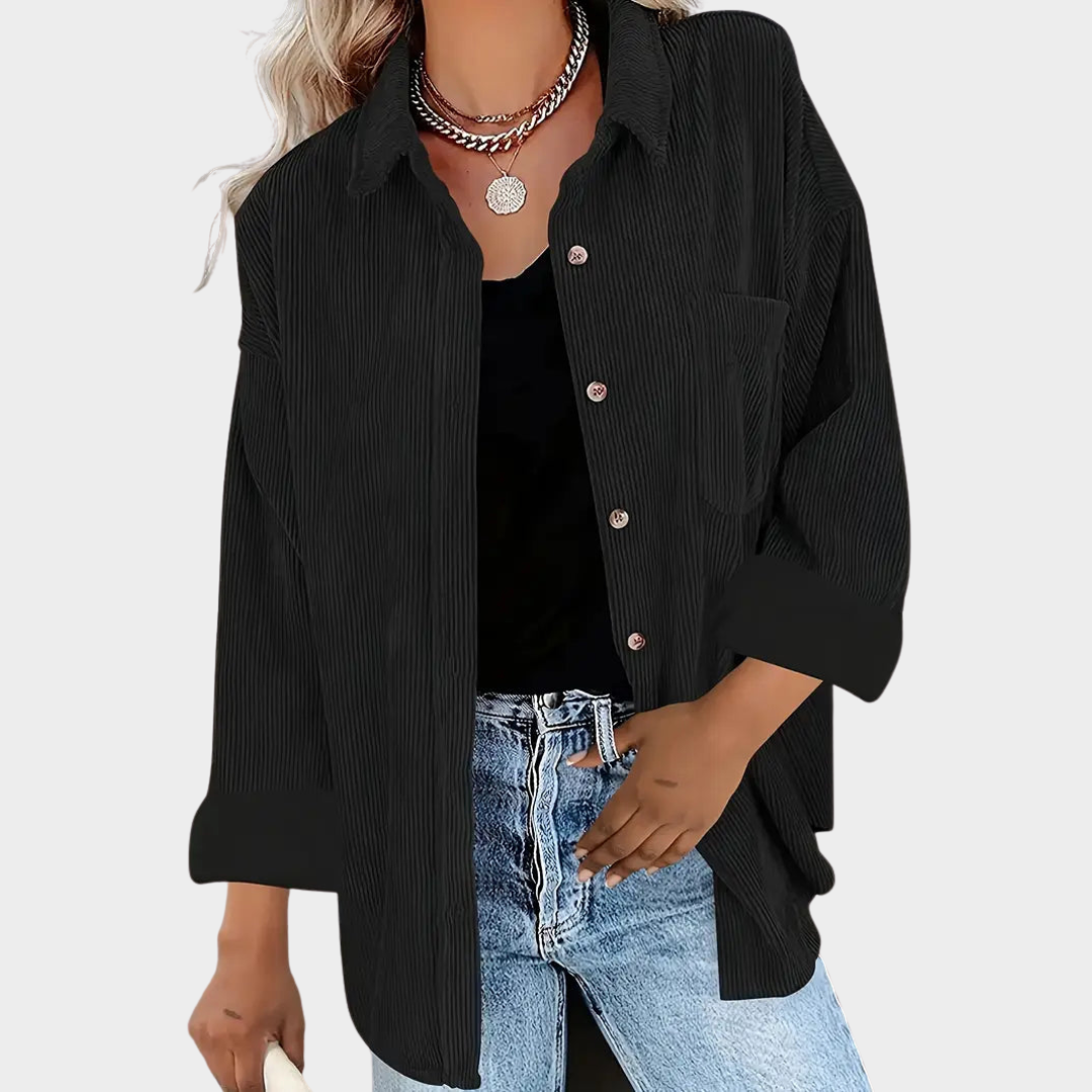 Women's Corduroy Shirt – Oversized Fit – Single Breasted – Soft & Warm – Casual & Stylish – Multiple Colours