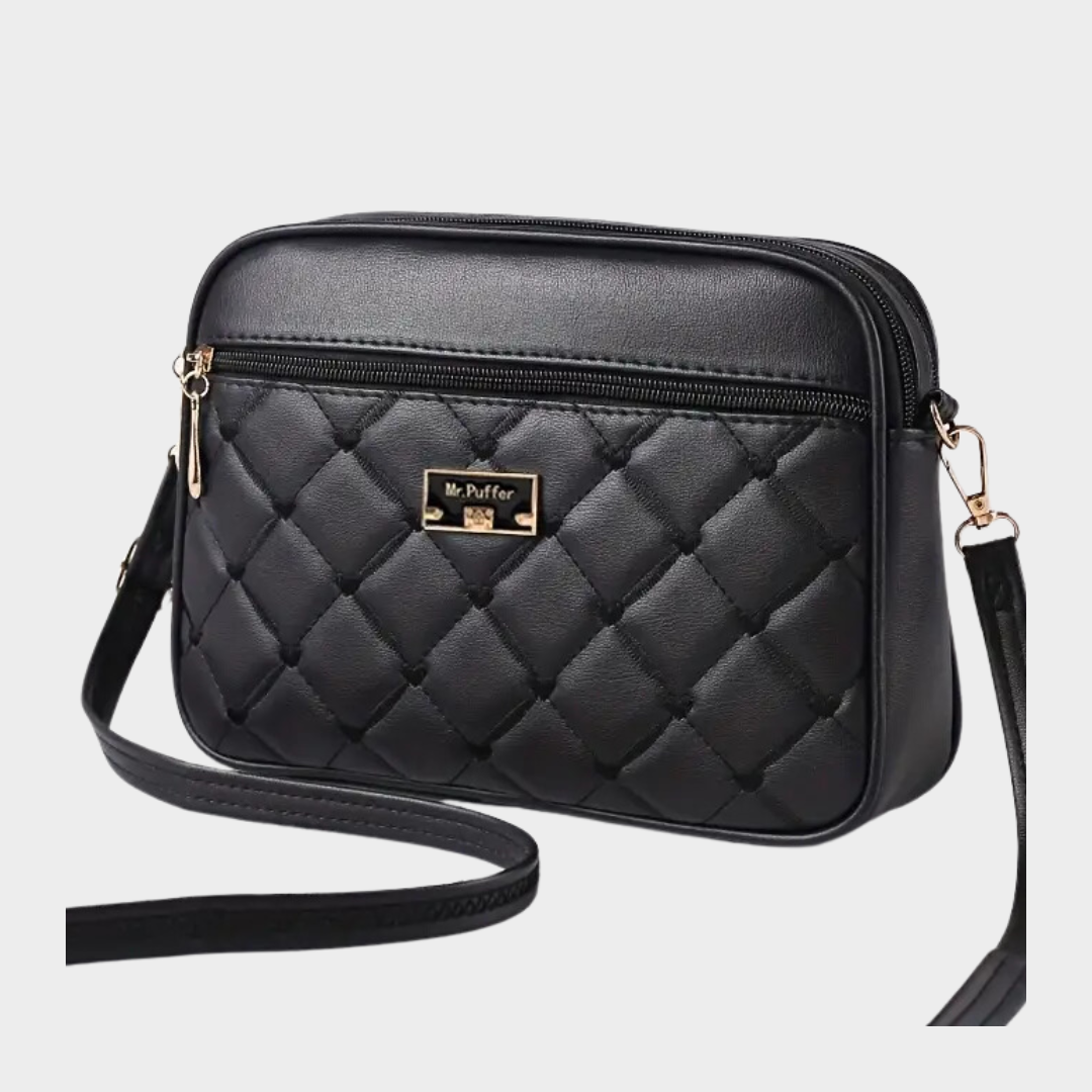 Women's Small Crossbody Handbag - One Shoulder Square PU Messenger Bag in Multiple Colors