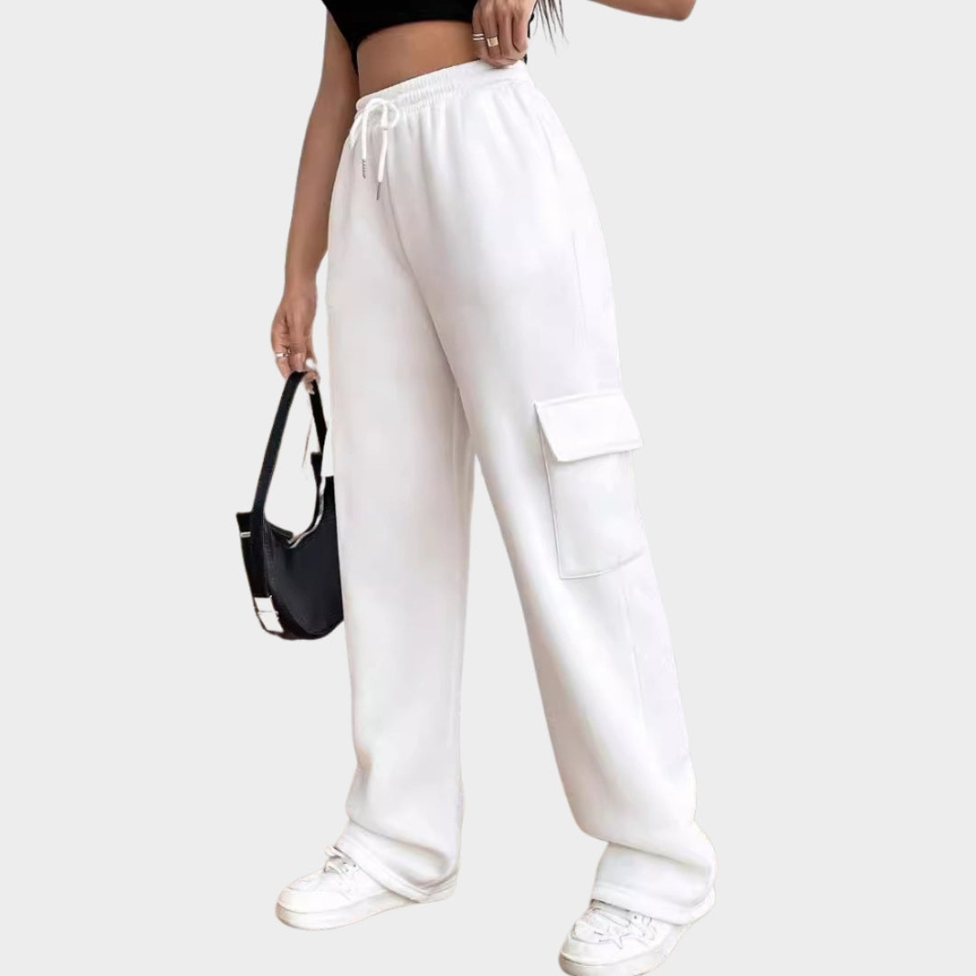 Women’s Wide Leg Jogging Pants - Autumn Winter Fashion with Side Pockets, Versatile Sports Trousers, Grey, Black, Blue and more