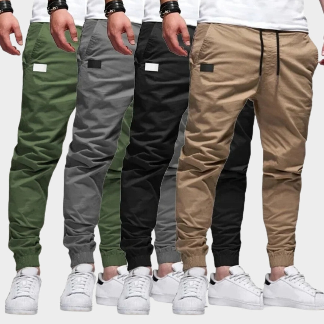 New Men’s Casual Sports Pants - Jogger Cargo Harem Sweatpants with Multi-Pockets in Black, Green, Khaki