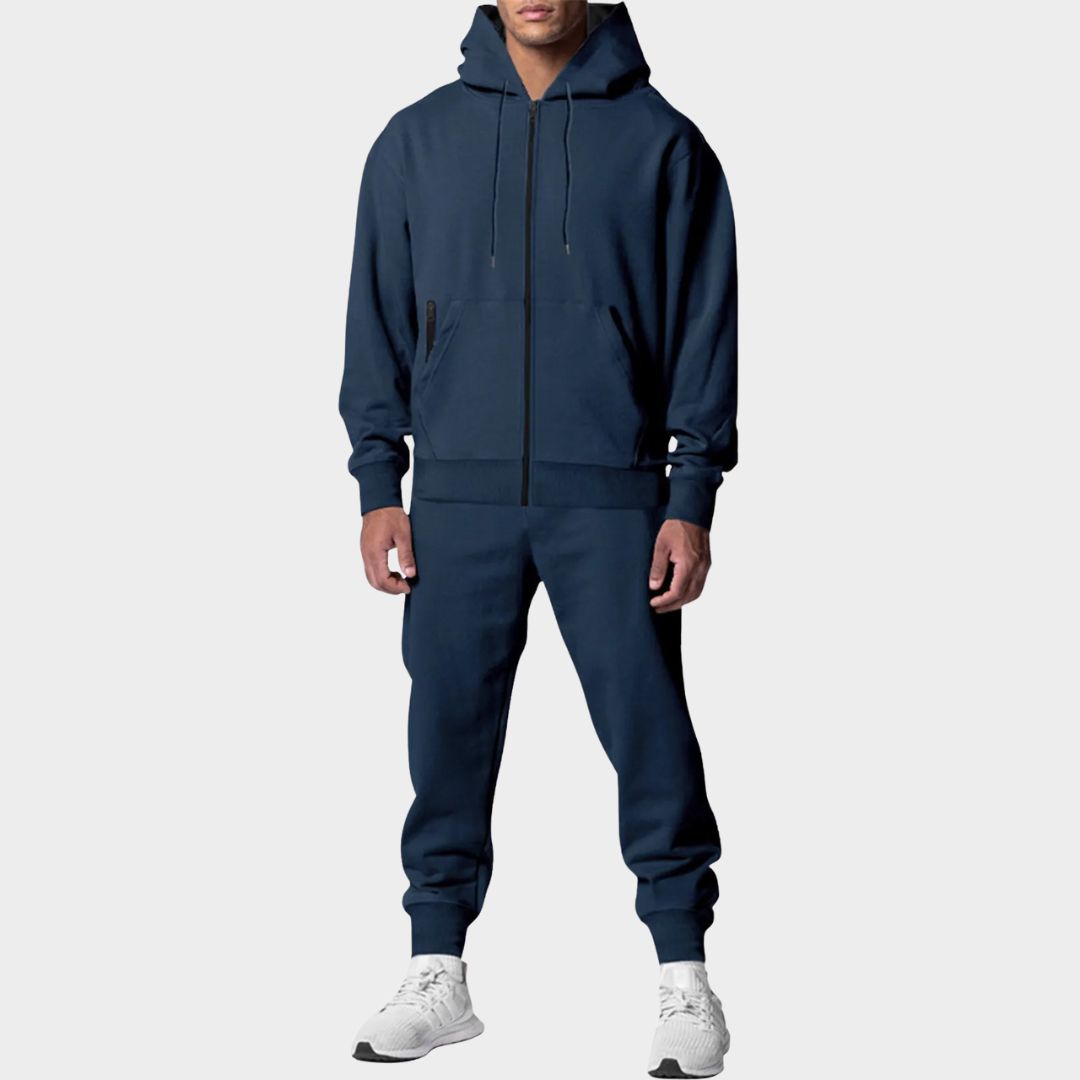 Men’s Casual Tracksuit Set – Zipper Hoodie with Matching Sweatpants Sport Outfit – Multiple Colours