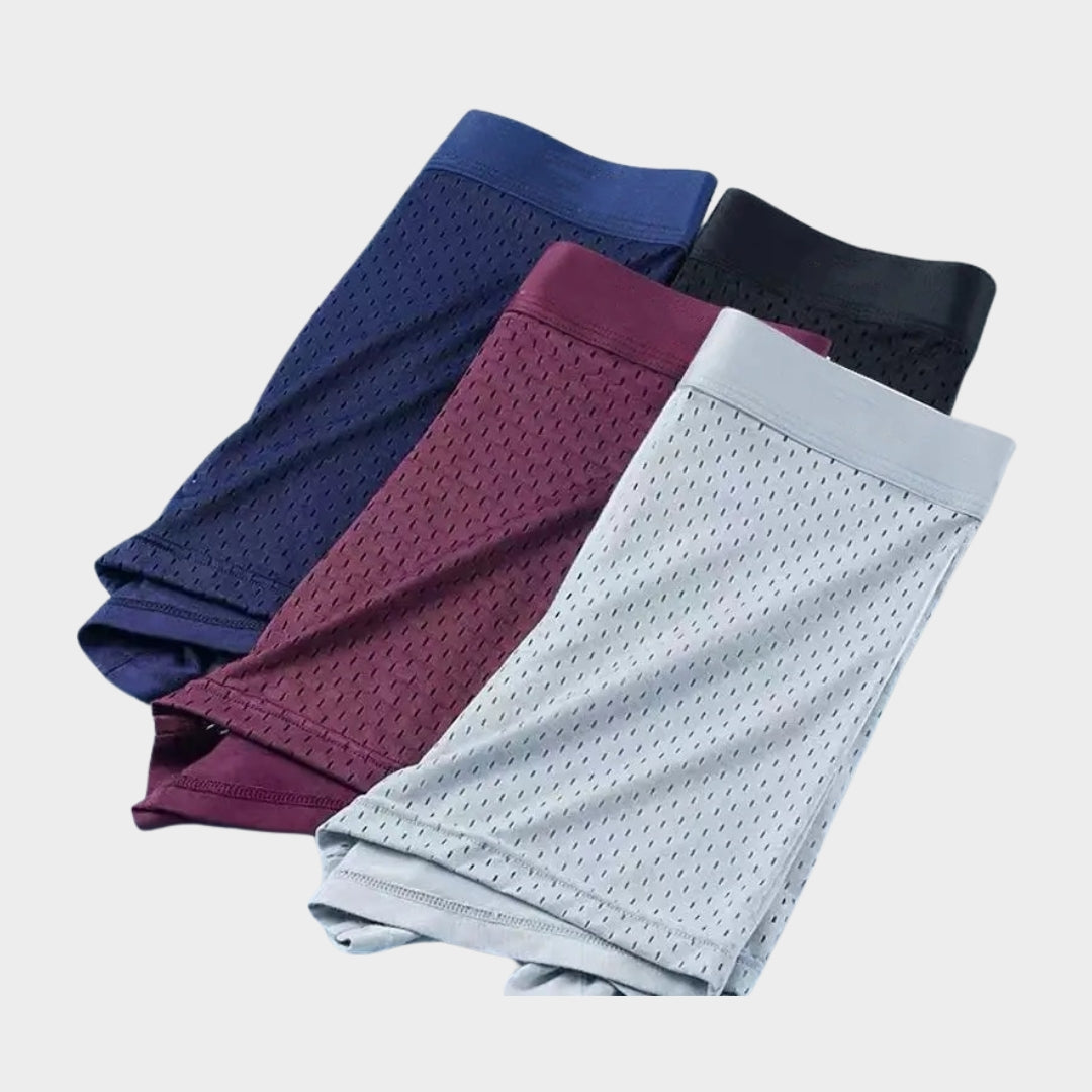 Men's Boxer Briefs - 5-Pack - Ice Silk Mesh - Cool & Breathable - Soft & Stretchy - Multiple Colours