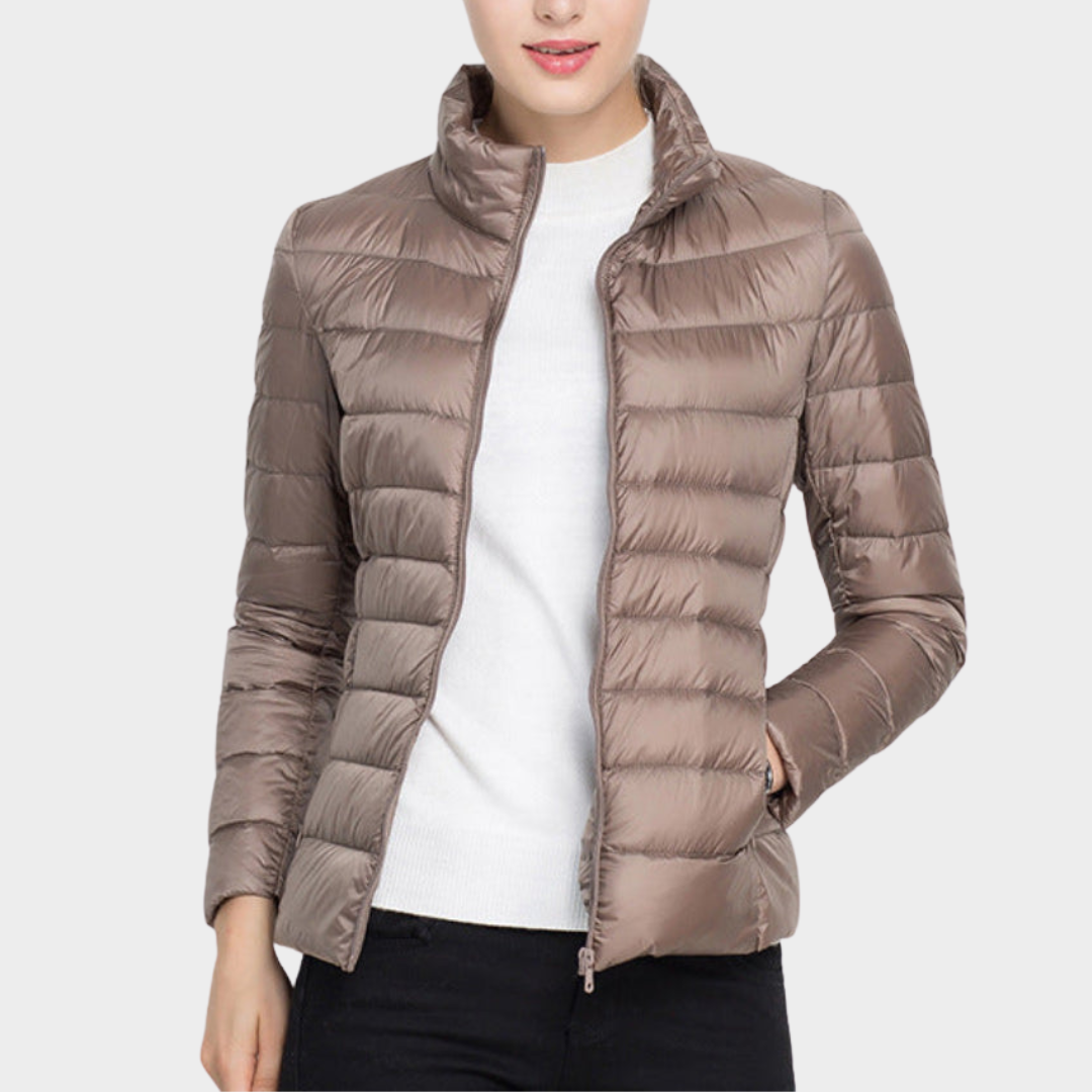 Women's Ultra-Light Duck Down Jacket – Slim Fit Puffer Coat – Windproof – Multiple Colours