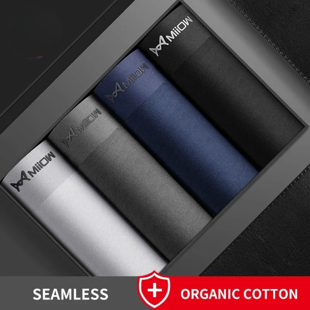Men's Boxer Shorts - 4-Pack - Graphene Antibacterial - Ice Silk - Breathable & Soft - Multiple Colours