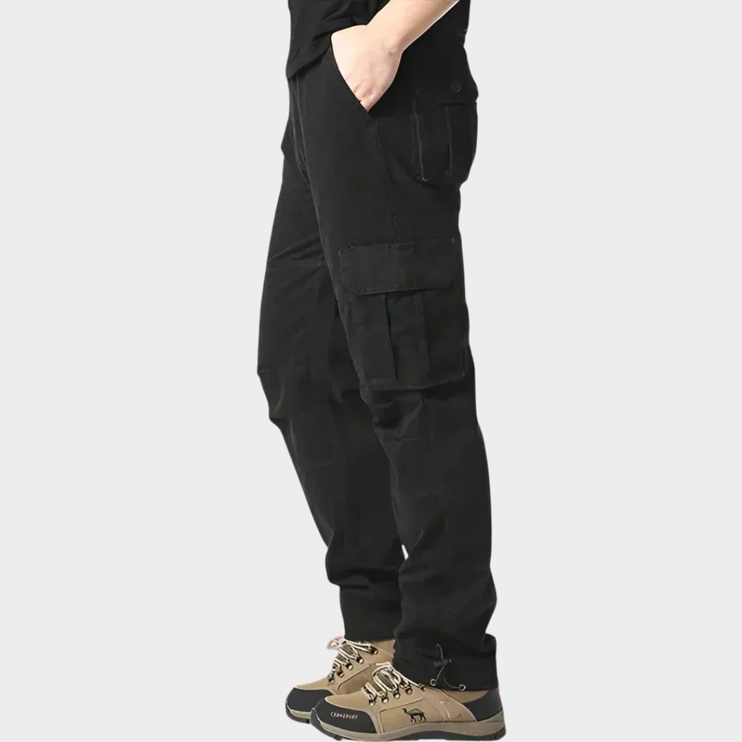 Men's Cargo Trousers – Straight Leg – Multi Pockets – Loose Fit – Cotton – Multiple Colours