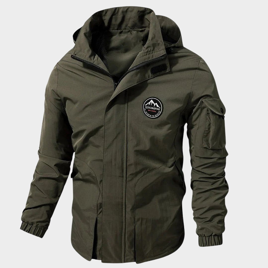 Men's Outdoor Waterproof Jacket - Hooded Casual Coat - Lightweight Nylon - Multiple Colours