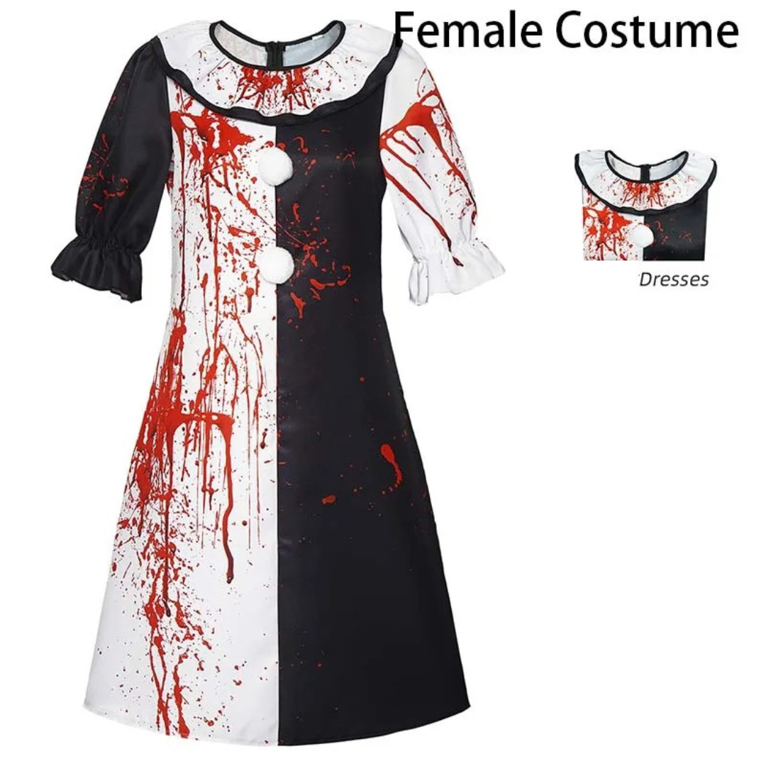 Women Art the Clown Halloween Costume – Horror Cosplay Jumpsuit with Full Set Options – Terrifier 3 Killer Clown Party Outfit