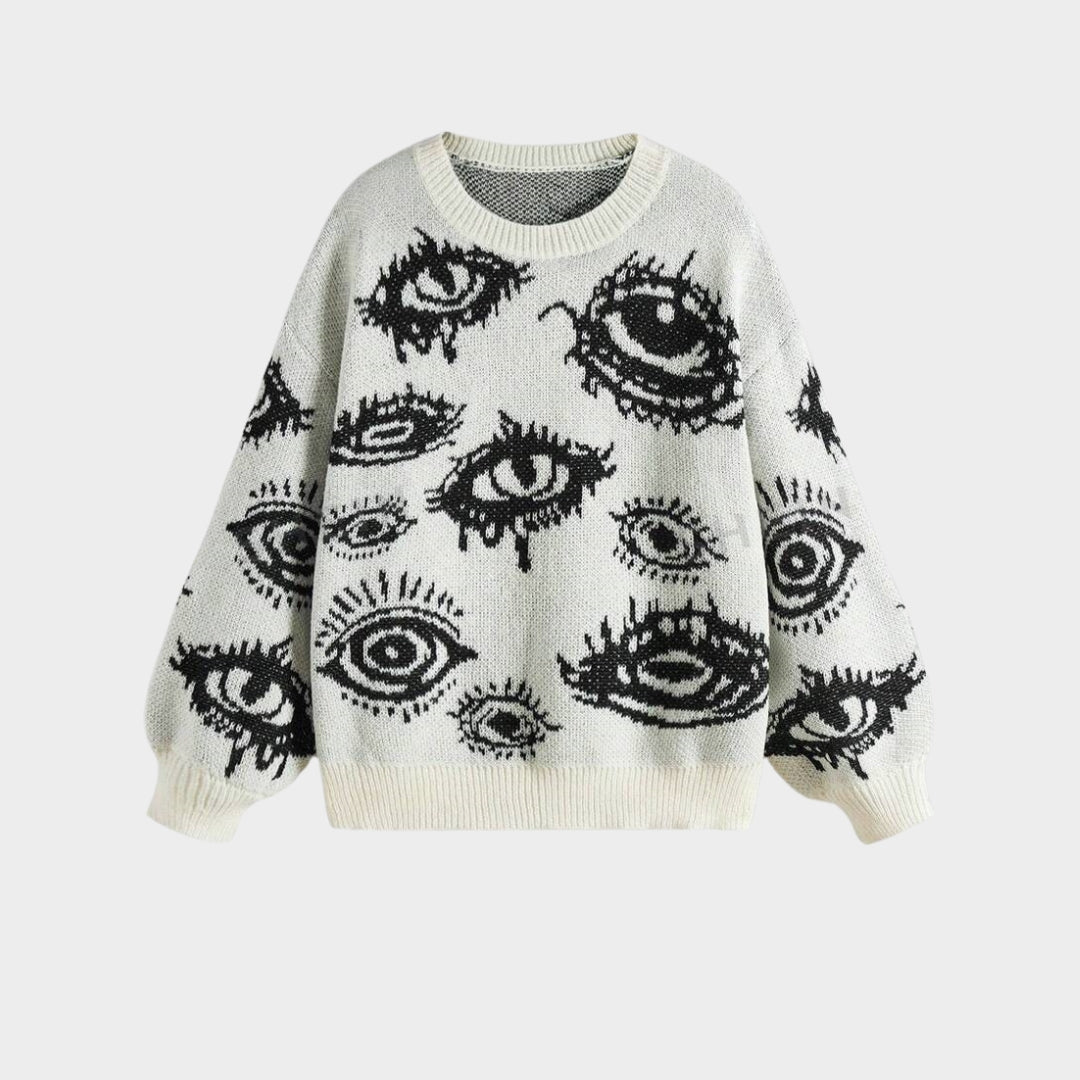 Women's Knitted Sweater - Long Sleeve Pullovers – Vintage Winter Tops in Dark Grey, Green, and More