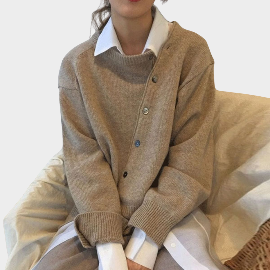 Women's Knitted Sweater – Music Print – Long Sleeve – O-Neck – Irregular Hem – Casual & Stylish – Multiple Colours