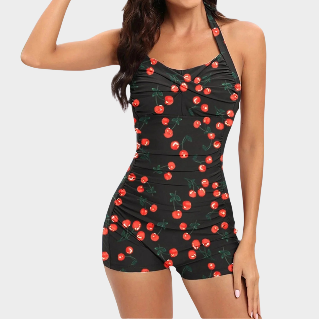Tropical Print Women's Swimsuit – One-Piece Bikini Suit – Adjustable Straps – Elastic Fit – Multiple Colours