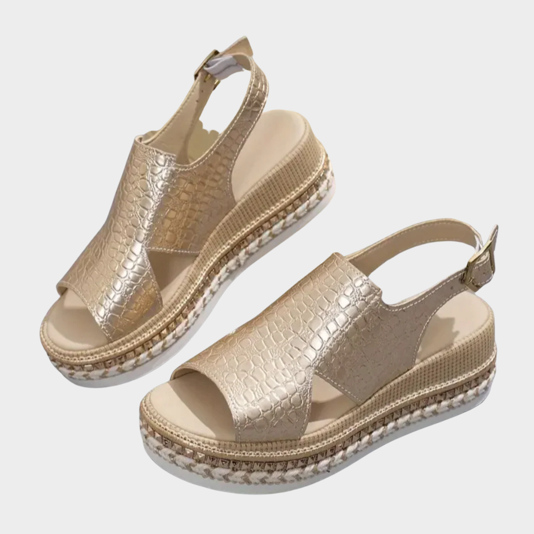 Women’s Wedge Sandals – Lightweight Hemp Design – Peep Toe – Slip-On Comfort – Multiple Colours