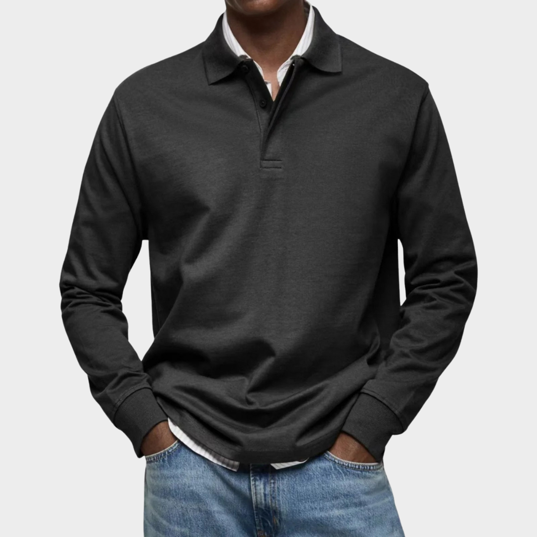 Men’s Relaxed Fit Long Sleeve Shirt – Button-Down Natural Fabric – Casual Everyday Style – Multiple Colours