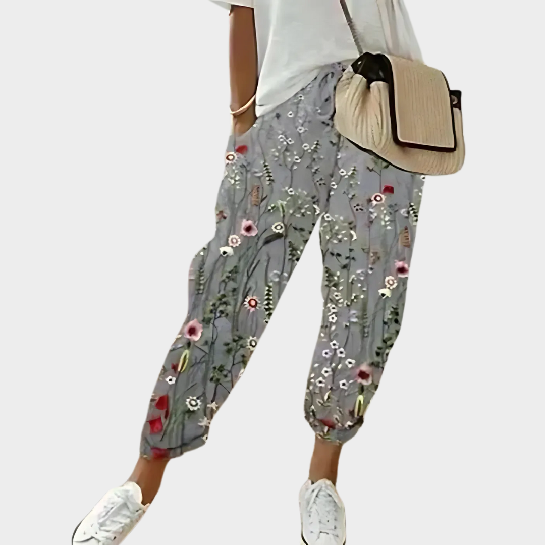 Women's Cotton Linen Pants – High Waist – Loose Casual Trousers – Multiple Colours