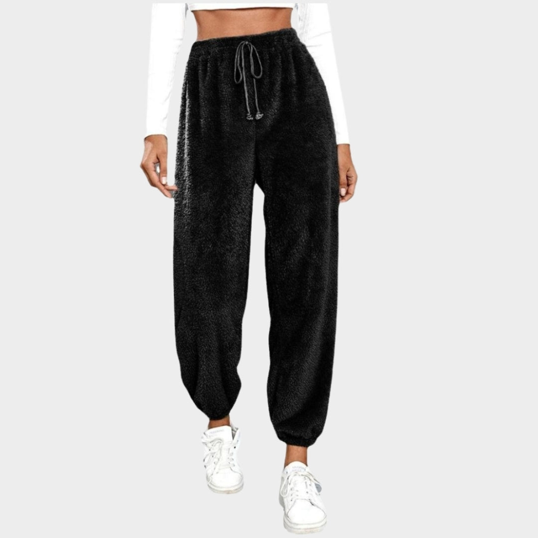 Women’s Teddy Bear Fleece Sweatpants - Winter Warm Casual Jogging Pants, Coffee, Grey, and More