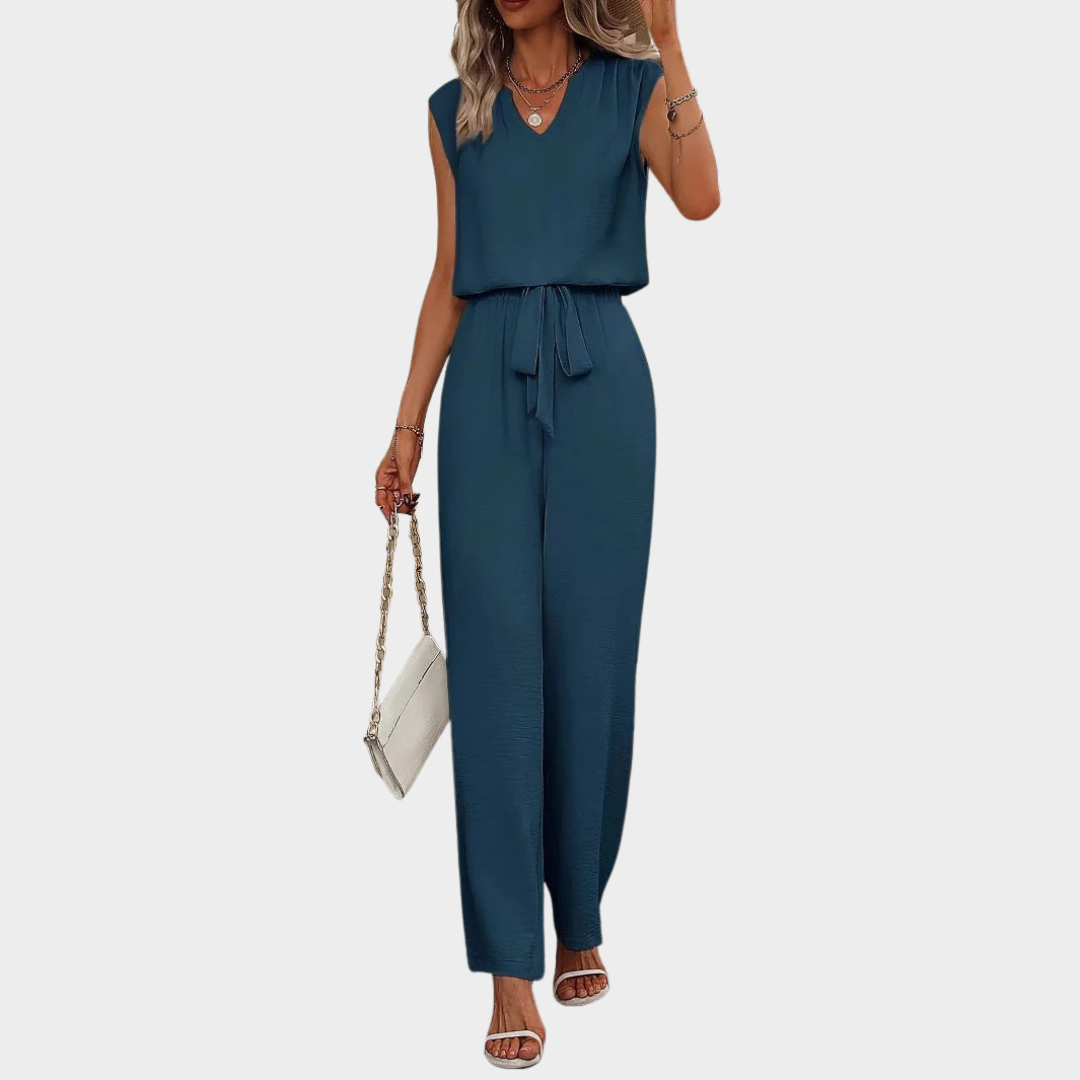Women’s Two-Piece Set – Sleeveless Top and Trousers – Relaxed Fit – Adjustable Waist – Lightweight Material – Multiple Colours