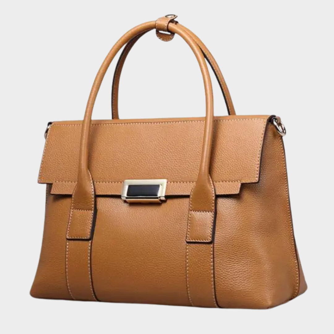 Women Handbag – Genuine Leather Briefcase with Large Capacity and Structured Design – Multiple Colours