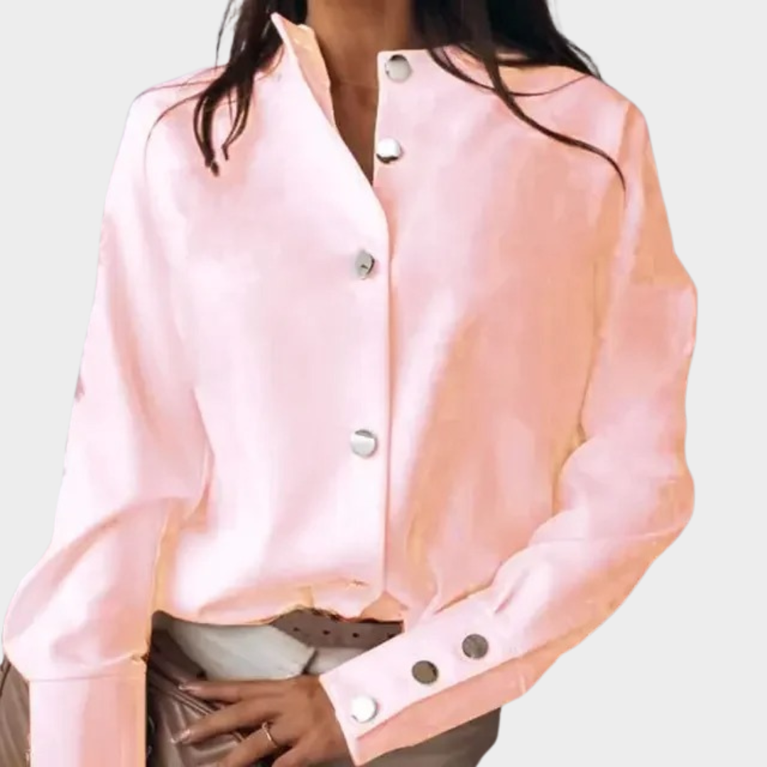 Women’s Oversized Button-Up Blouse – Long Sleeve Loose Fit – Elegant Lightweight Fabric – Multiple Colours