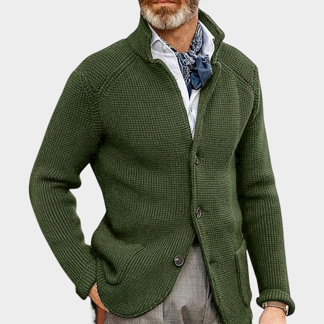 Men's Knitted Cardigan Coat – Windproof Casual Jacket – Multiple Colours