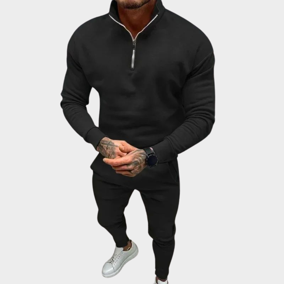 Men’s Sweatshirt & Joggers Set – Half-Zip – Soft & Warm – Relaxed Fit – Multiple Colours