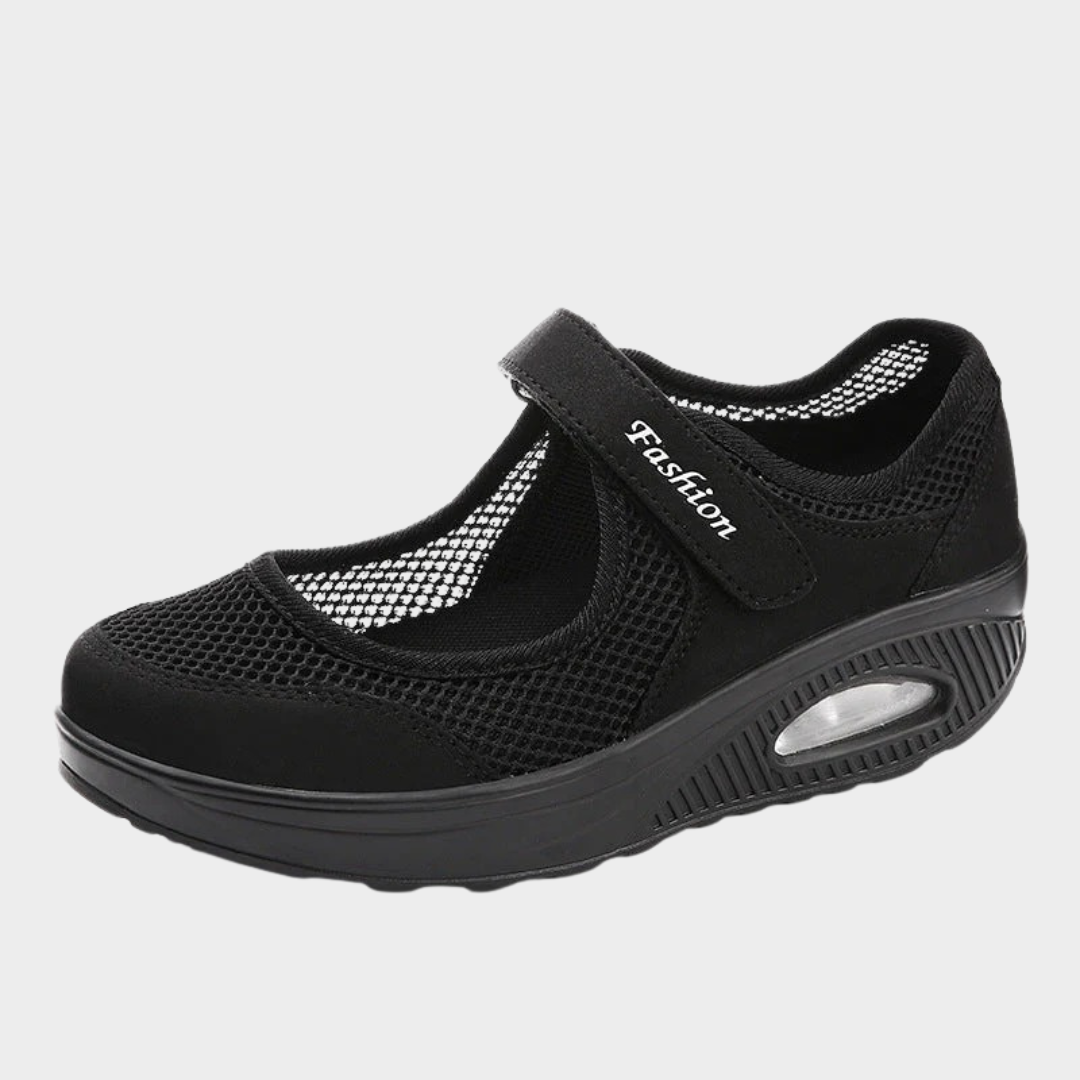 Women’s Platform Running Sneakers – Breathable Mesh Wedge Trainers – Lightweight Casual Walking Shoes – Multiple Colours
