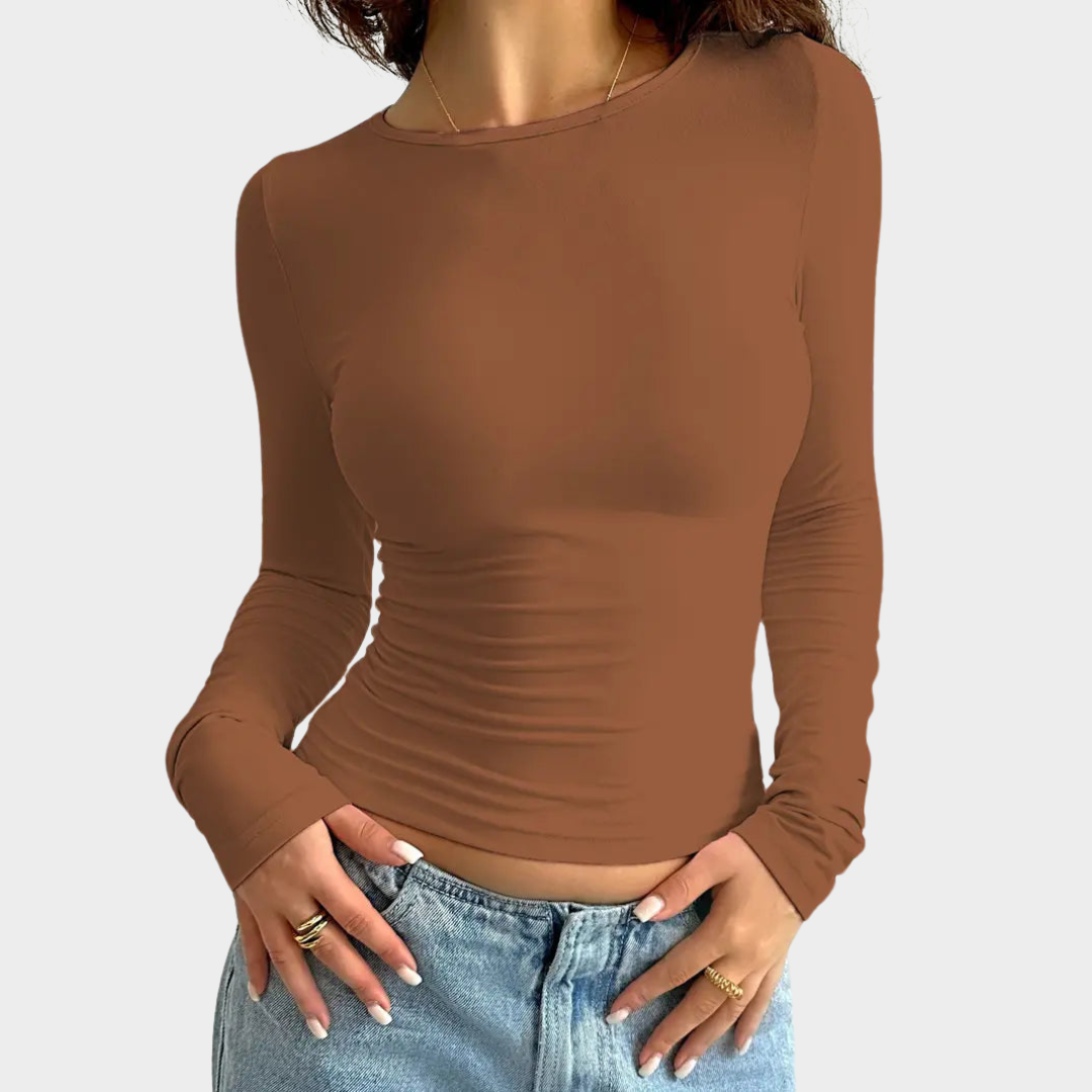 Women's Long Sleeve Crew Neck T-Shirt – Classic Fit – Soft & Comfortable – Versatile Everyday Wear – Multiple Colours