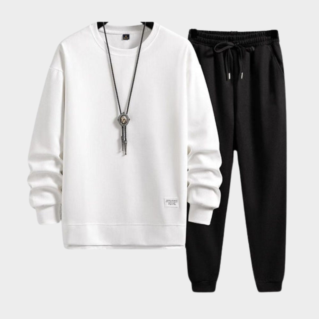 Men’s Hooded Tracksuit – Sweatshirt & Joggers – Elastic Waist – Sport Style – Multiple Colours