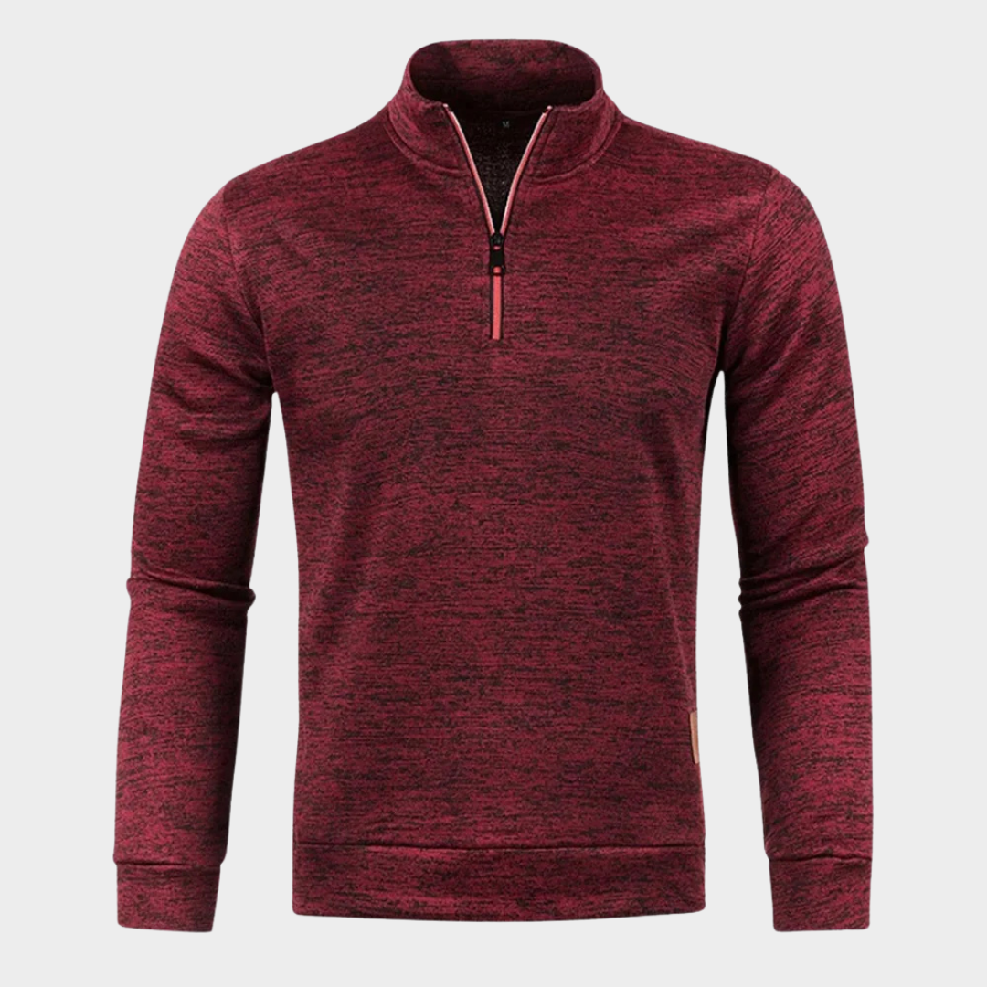 Men's Half-Zip Sweatshirt – Long Sleeve Turtleneck Pullover – Warm Casual Sport Sweater – Multiple Colours
