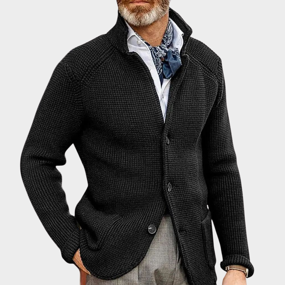 Men's Knitted Cardigan Coat – Windproof Casual Jacket – Multiple Colours