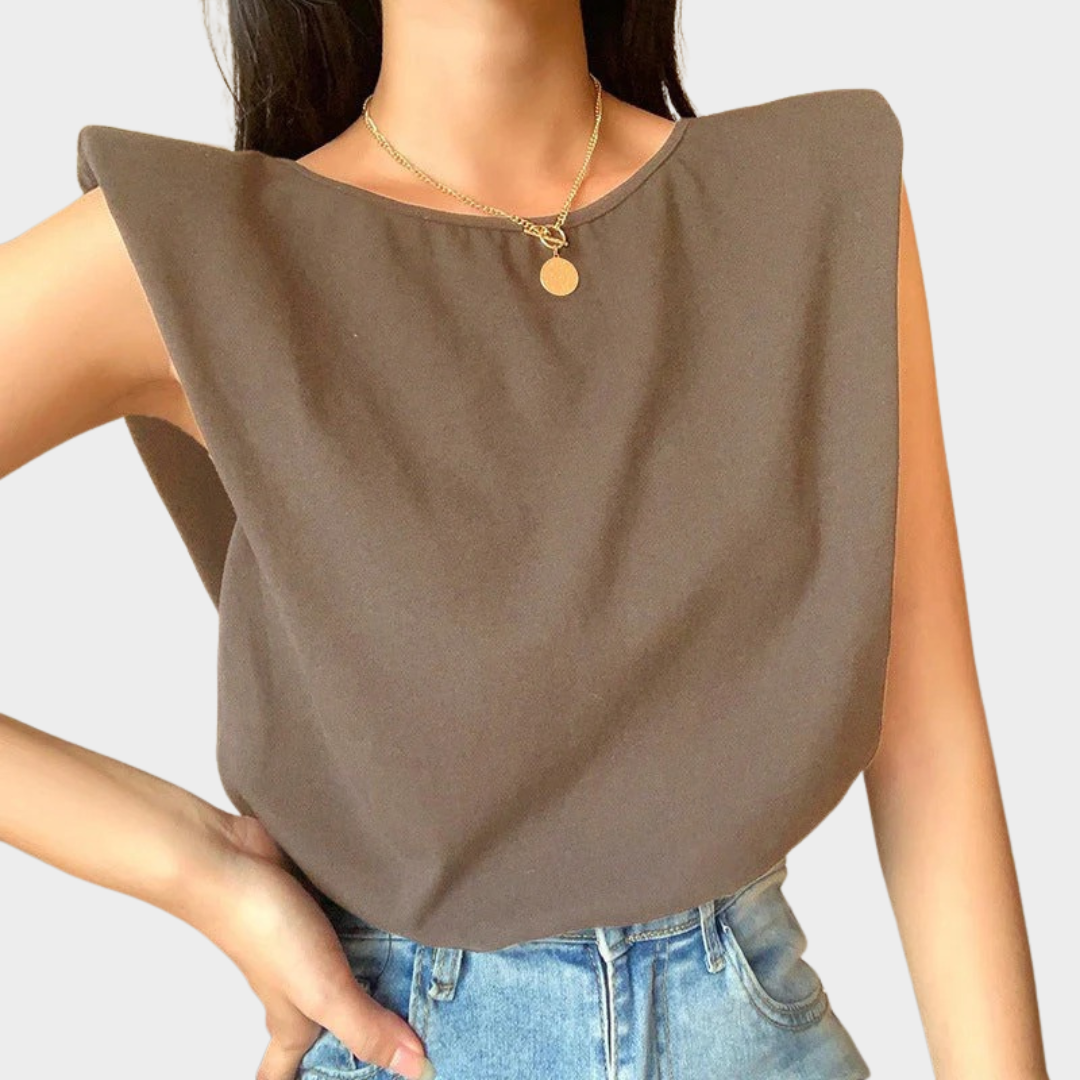 Women Relaxed Fit Top – Short Sleeve Casual Blouse with Extended Shoulders and Comfortable Fiber Blend – Multiple Colours