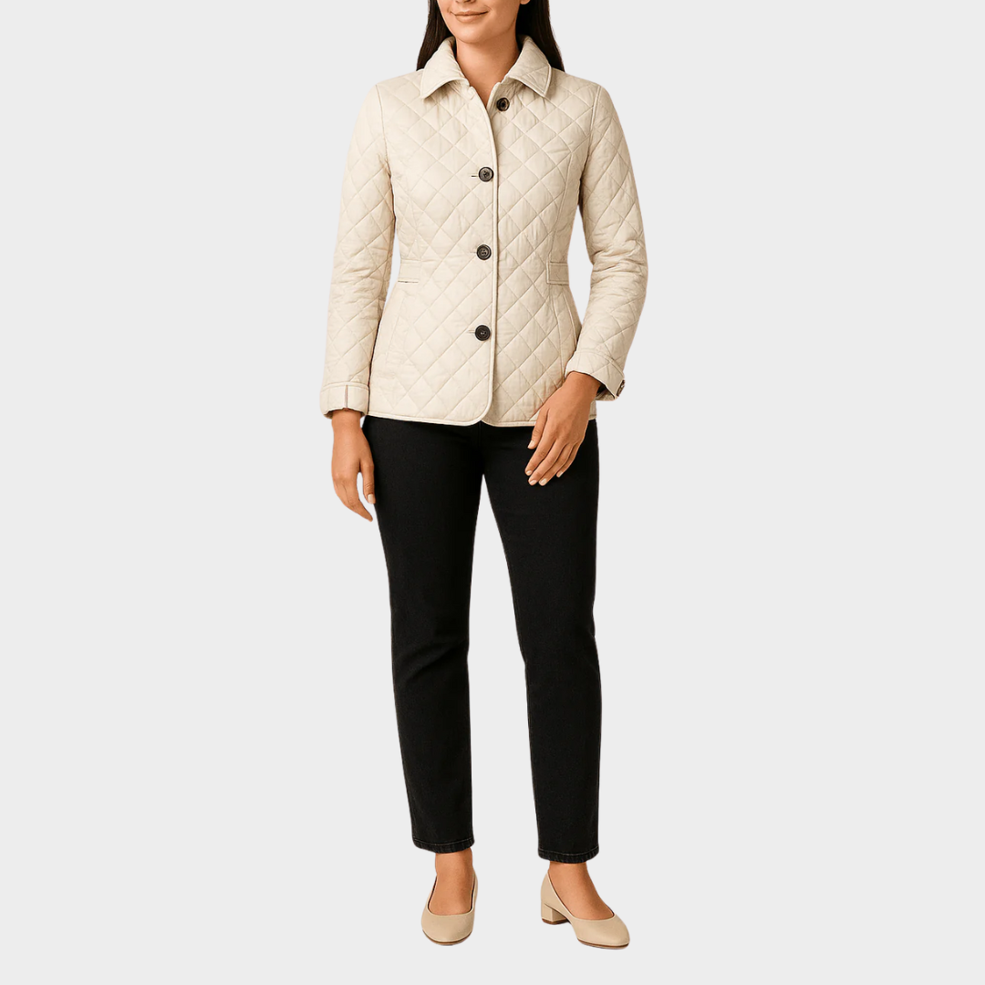 Women Quilted Coat – Lightweight Buttoned Long Jacket with Relaxed Fit – Breathable Comfortable Outerwear – Multiple Colours