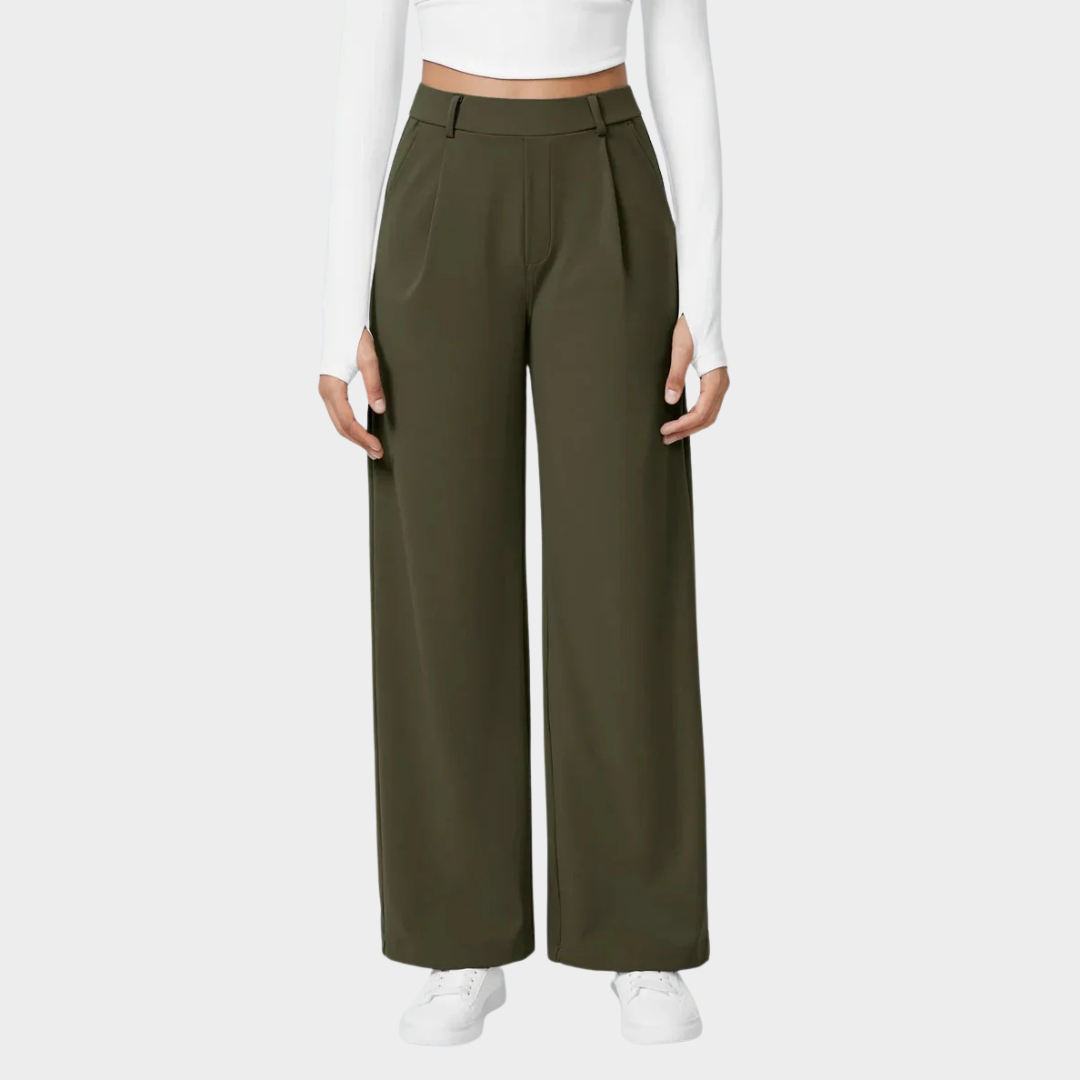 Women Casual Straight Leg Trousers – Loose Fit Outdoor Sports Pants – Pocket Design Slim Style – Multiple Colours