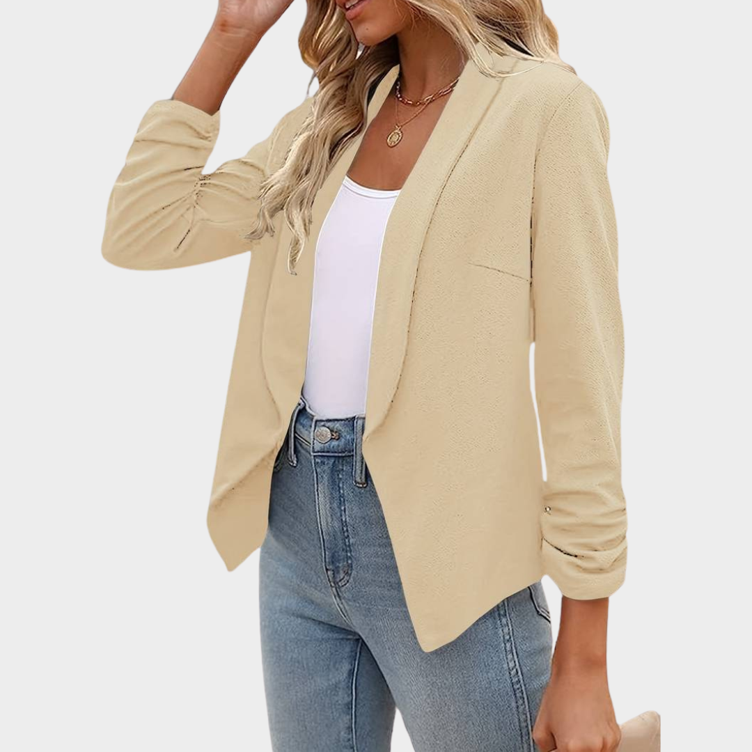 Women's Open Front Blazer – Elegant Tailored Fit – Soft & Lightweight – Multiple Colours