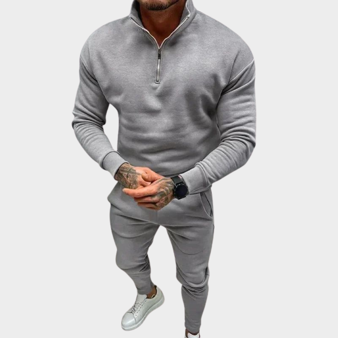 Men’s Sweatshirt & Joggers Set – Half-Zip – Soft & Warm – Relaxed Fit – Multiple Colours