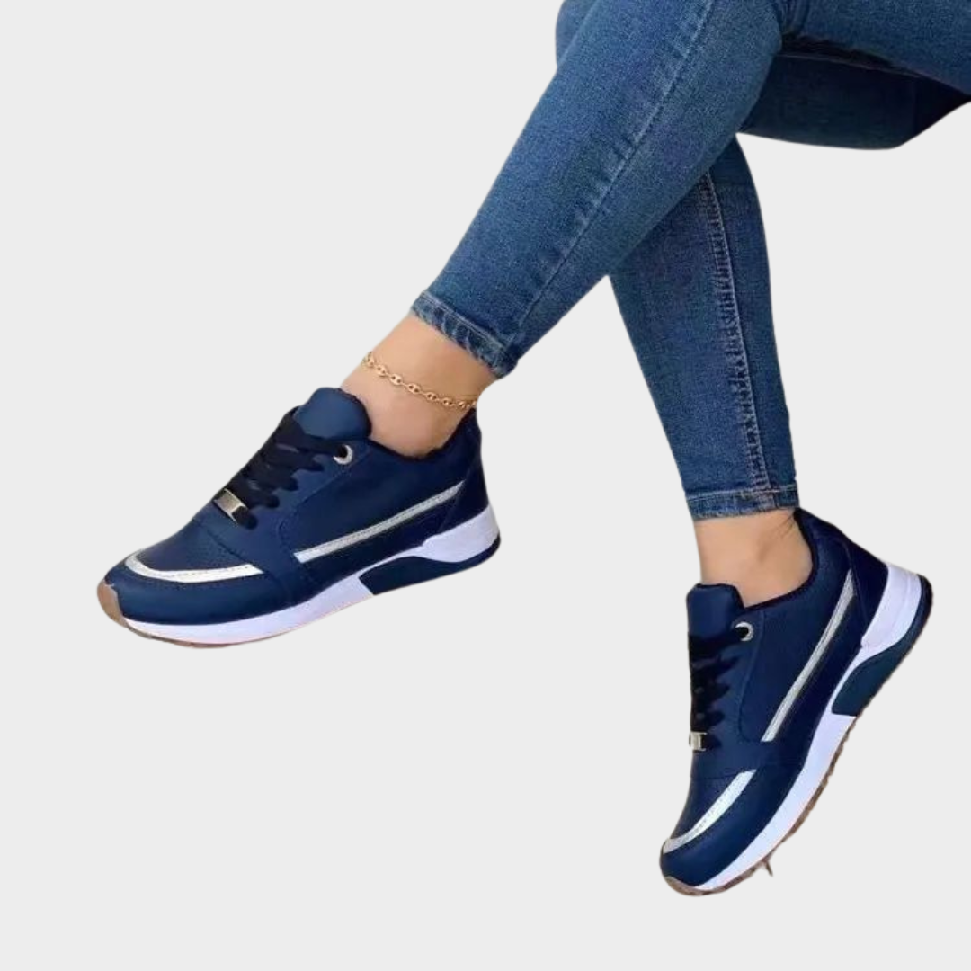 Women's Sneakers – Lace-Up Casual Shoes – Breathable – Flat Running & Walking Footwear – Lightweight – Multiple Colours