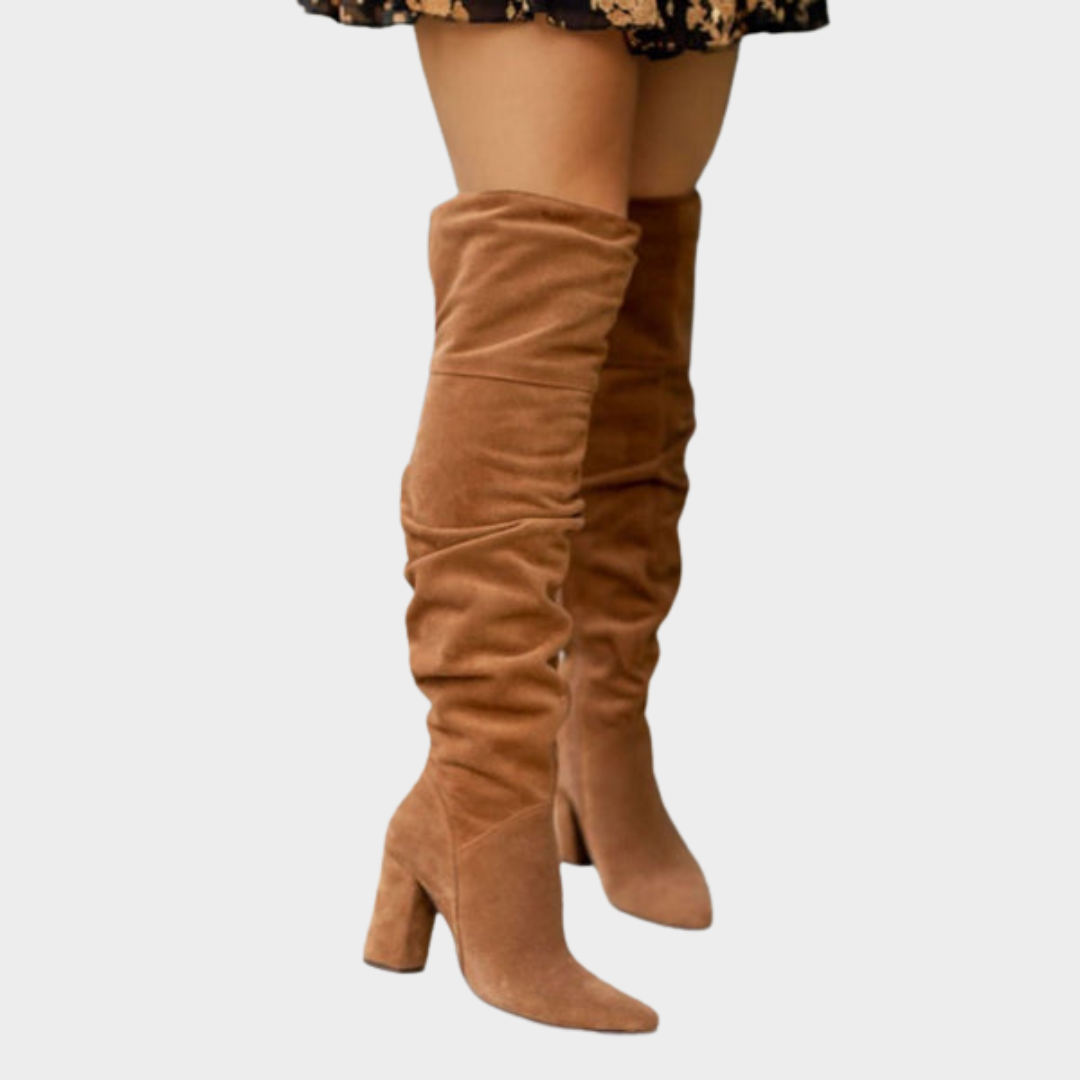 Women's Over The Knee Boots – High Heel Long Boots – Side Zipper & Pointed Toe – Multiple Colours