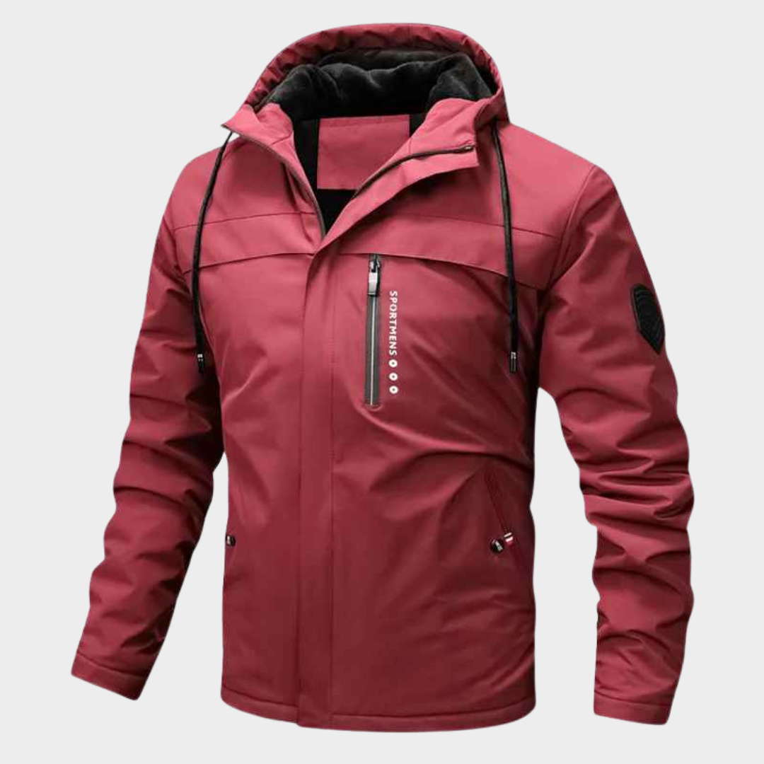 Men’s Hooded Cotton Jacket – Thickened Fleece Lined Casual Anti-Cold Work Coat – Multiple Colours