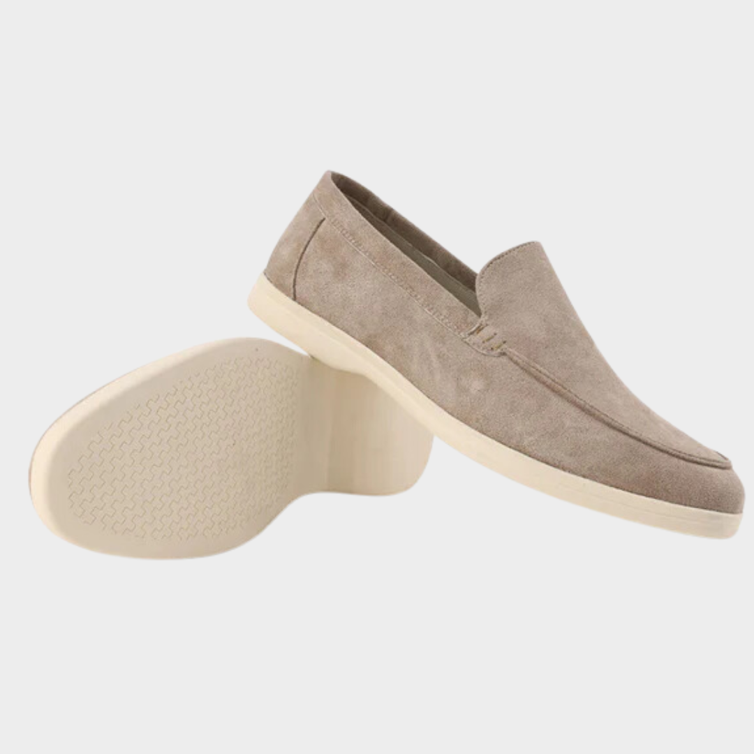 Old Money Suede Loafers for Men – Classic Slip-On Shoes, Black, Marine Blue, Fog Blue, Light Grey and More